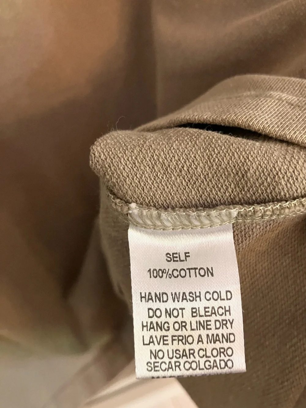Easel Taupe Lightweight Sweatshirt with Flower Stripe Sleeves - Picture 9 of 9